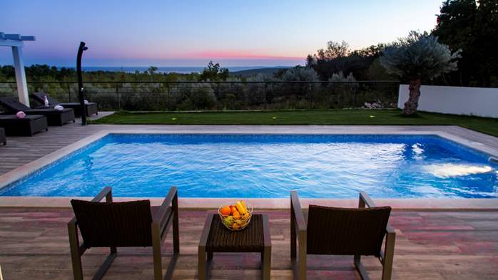 Splendida villa moderna con piscina privata e vista sul mare, 3