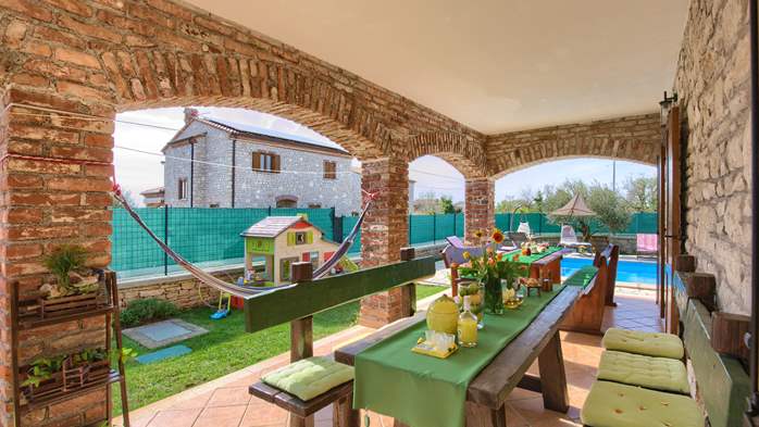 Traditional villa with private pool and kids playground, 8