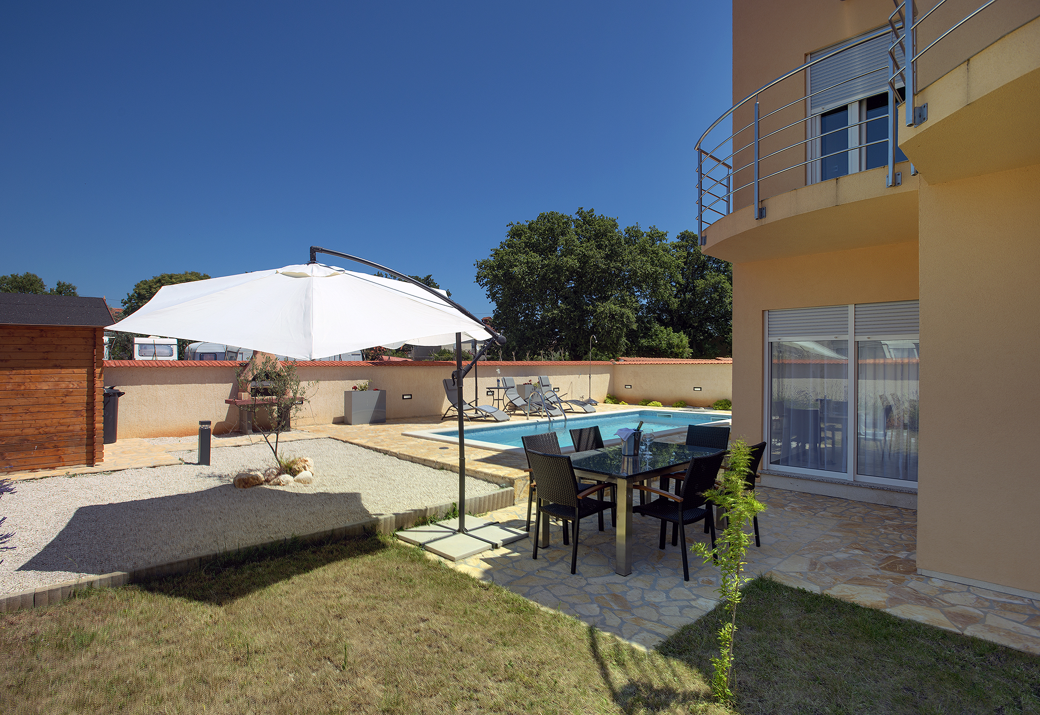 Villa con piscina a Liznjan, con 3 camere da letto, WiFi