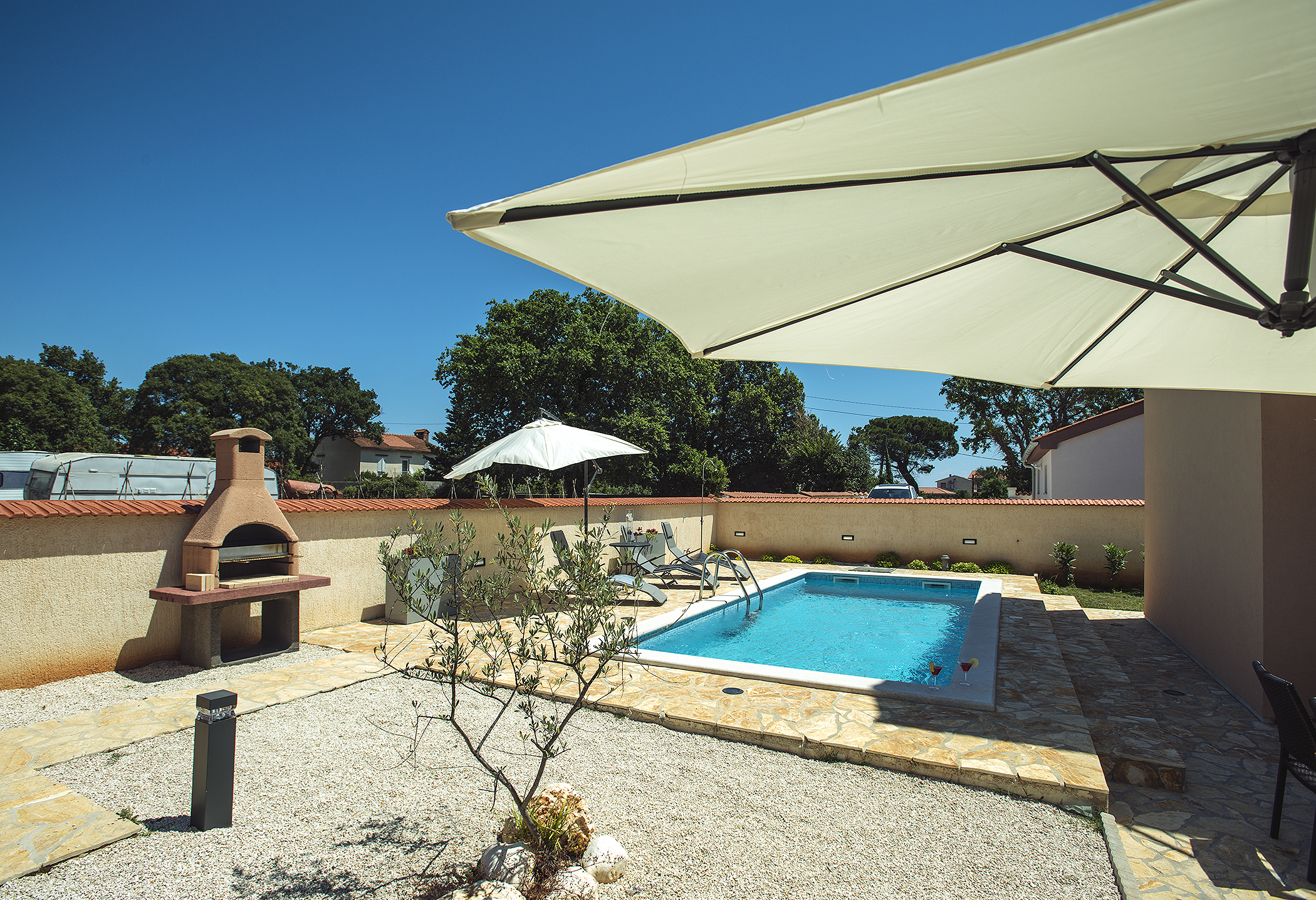 Villa con piscina a Liznjan, con 3 camere da letto, WiFi