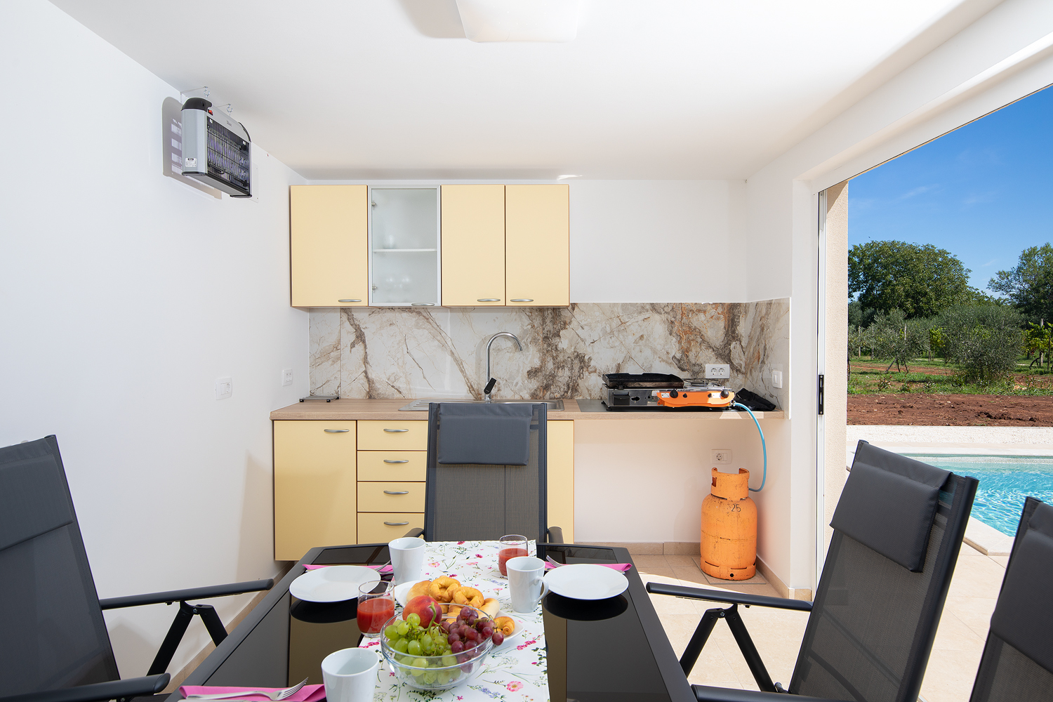 Villa Cvita in Šišan mit privatem Pool und Sommerküche