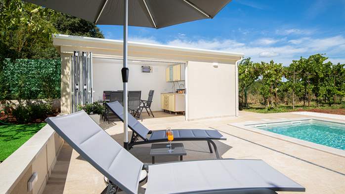 Villa Cvita in Šišan with private pool and summer kitchen, 8