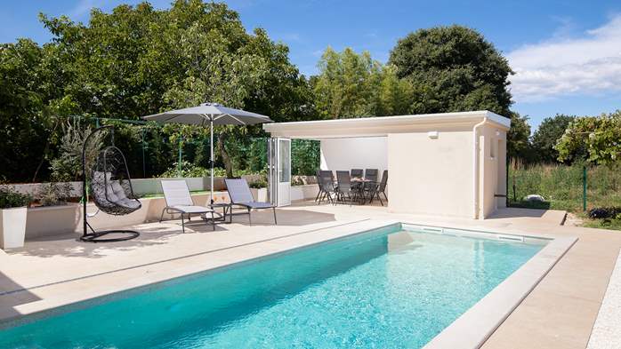 Villa Cvita in Šišan with private pool and summer kitchen, 4