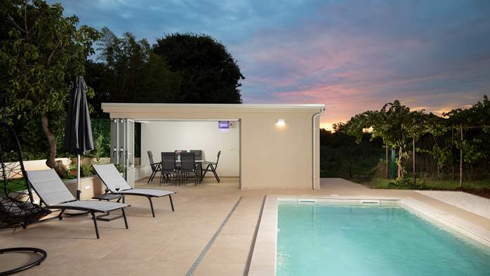 Villa Cvita in Šišan with private pool and summer kitchen, 26