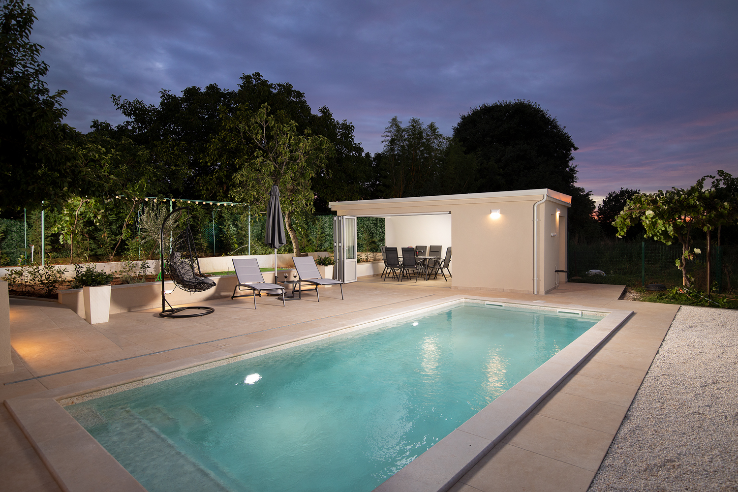 Villa Cvita in Šišan mit privatem Pool und Sommerküche