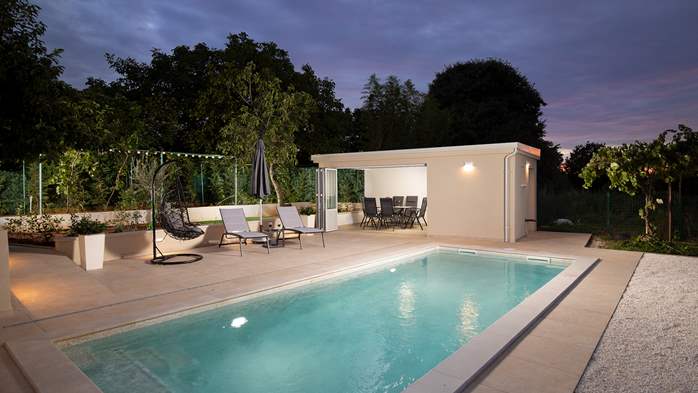 Villa Cvita in Šišan with private pool and summer kitchen, 29