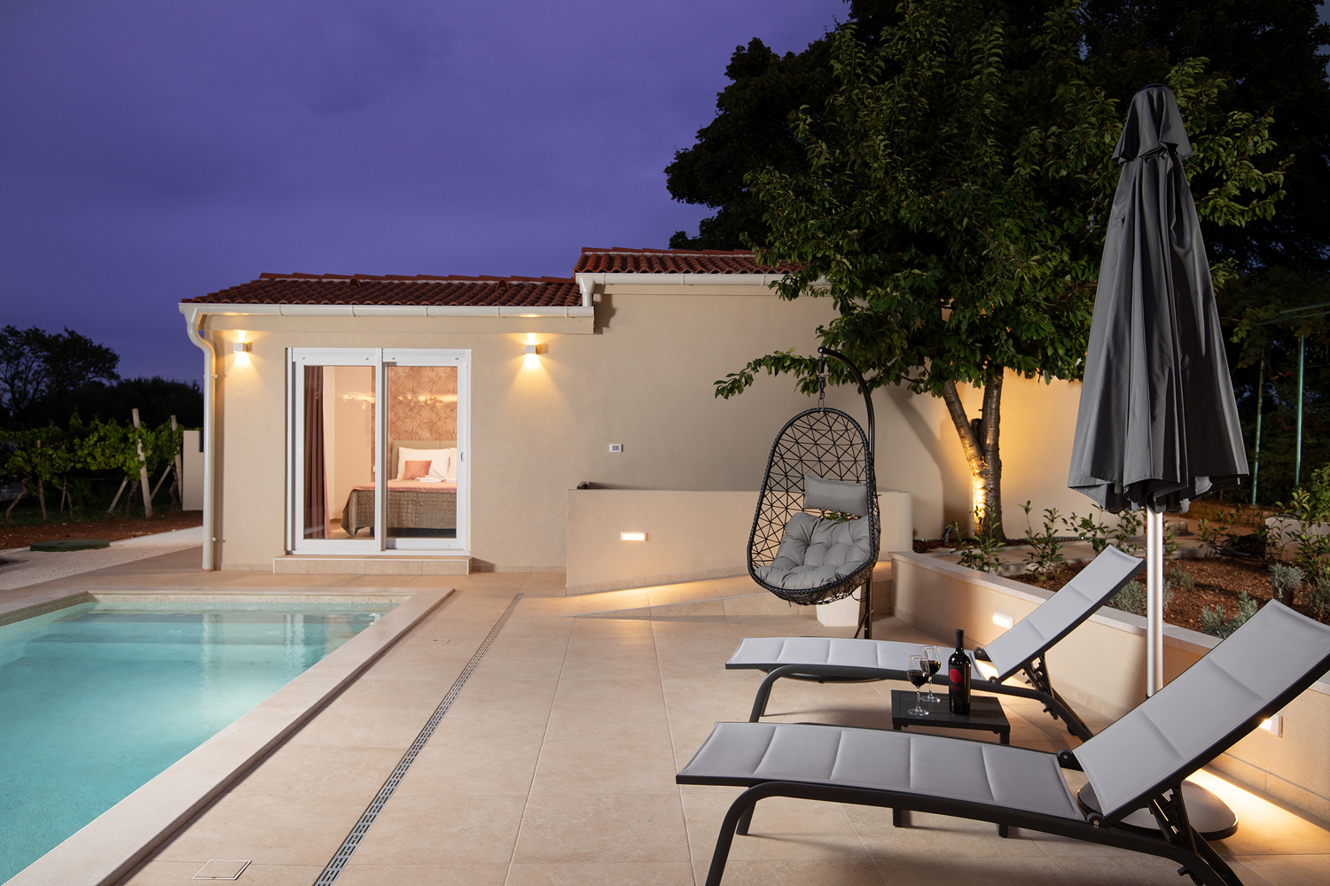 Villa Cvita in Šišan mit privatem Pool und Sommerküche