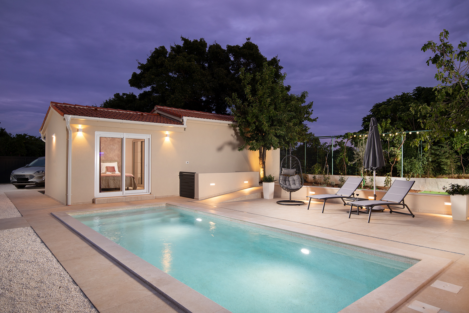 Villa Cvita in Šišan mit privatem Pool und Sommerküche