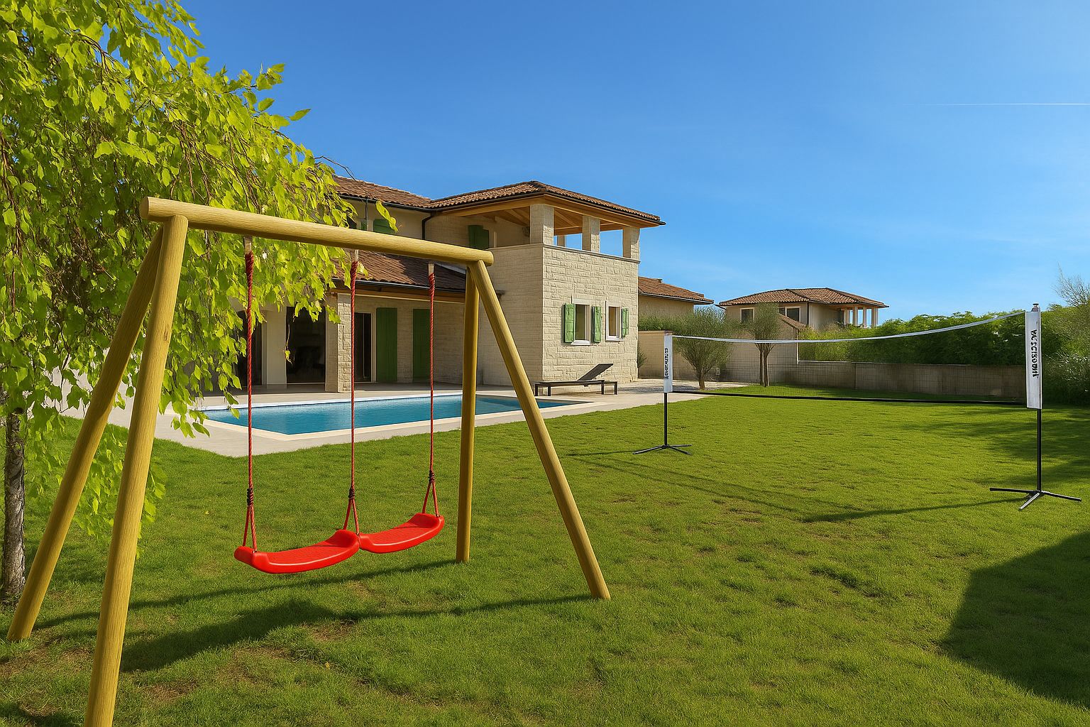 Villa Lunistra mit Pool und Tischtennis