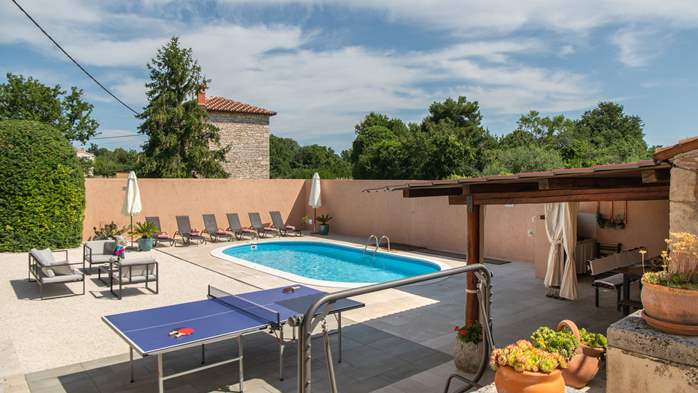 Villa istriana con piscina privata, parco giochi e barbecue, 9