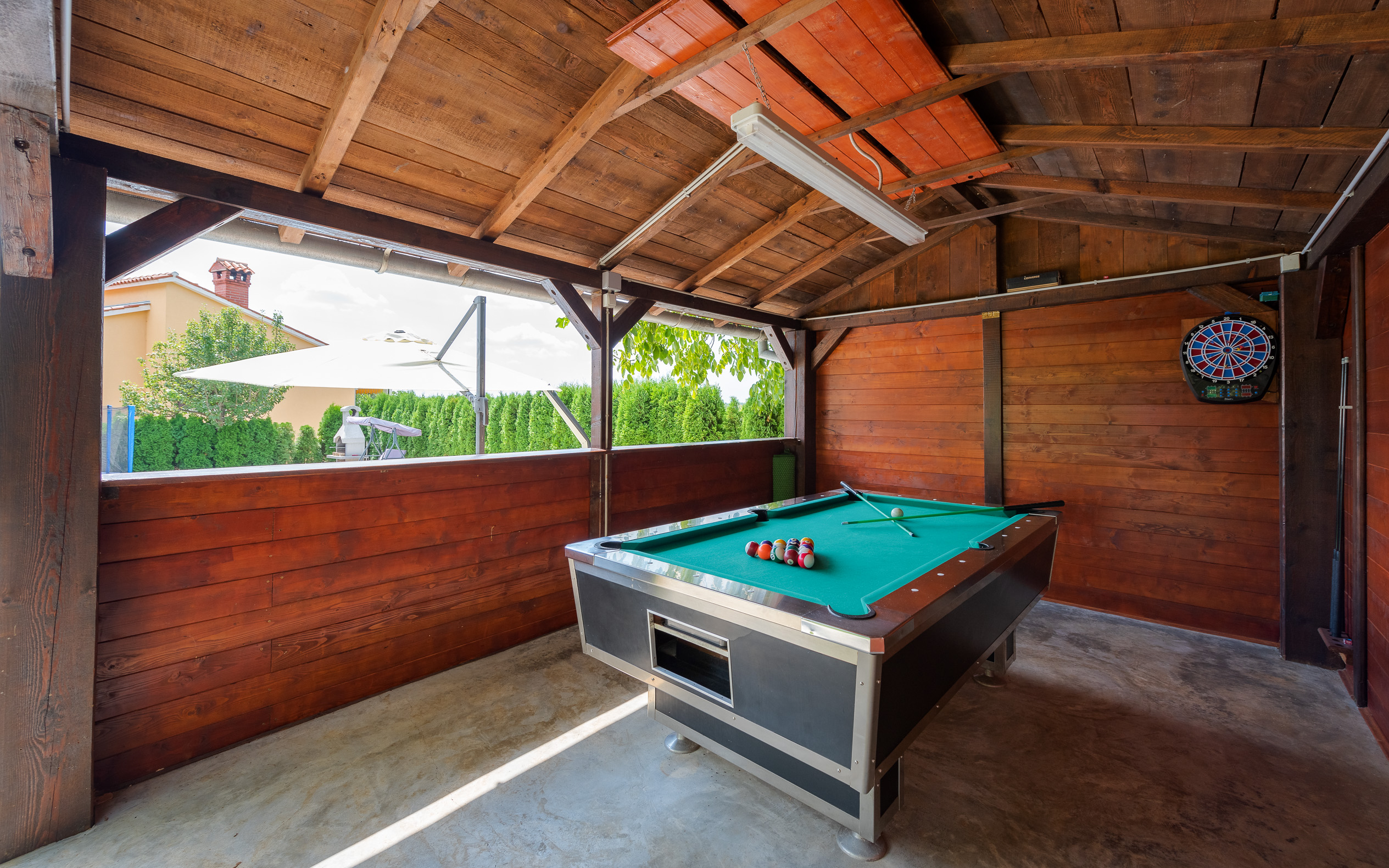 Villa with swimming pool, children playground and outside kitchen