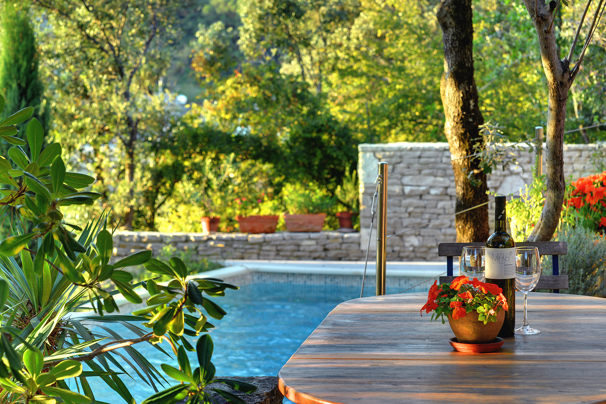 Villa with private pool, summer kitchen with a wood oven and BBQ