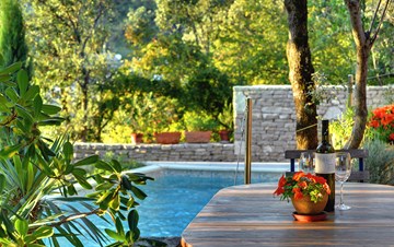 Villa con piscina privata. cucina estiva con forno a legna e BBQ