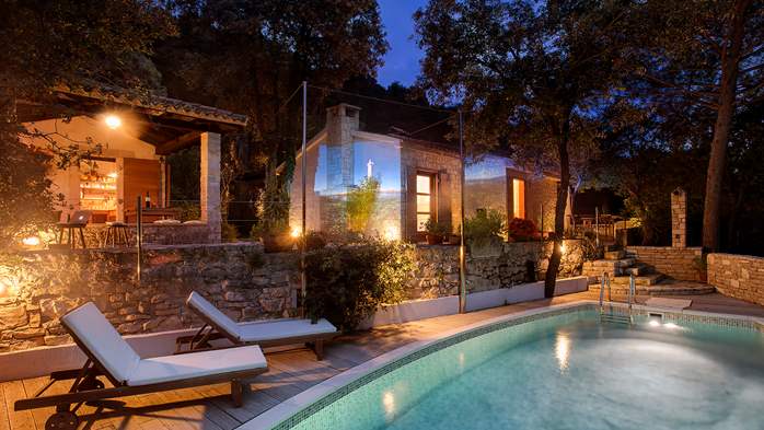 Villa with private pool, summer kitchen with a wood oven and BBQ, 9