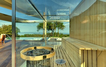 Vila s infinity bazenom,staklenom saunom, terasa i pogled more