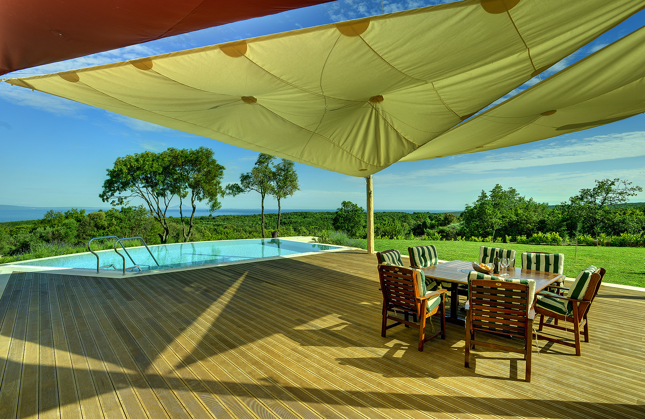 Villa with infinity pool, glass sauna,terrace and unique sea view