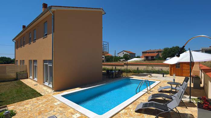 Villa a Ližnjan con 2 piscine, giardino recintato, SAT-TV e Wi-Fi, 1