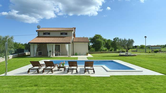 Villa with outdoor pool, garden and playground for children, 4