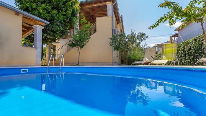 Villa with private pool, balcony and terrace with barbecue, 3