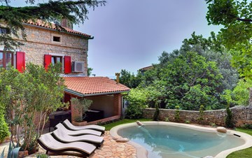 Villa in Ližnjan mit Pool mit Geysir und Whirlpool,Sonnenterrasse
