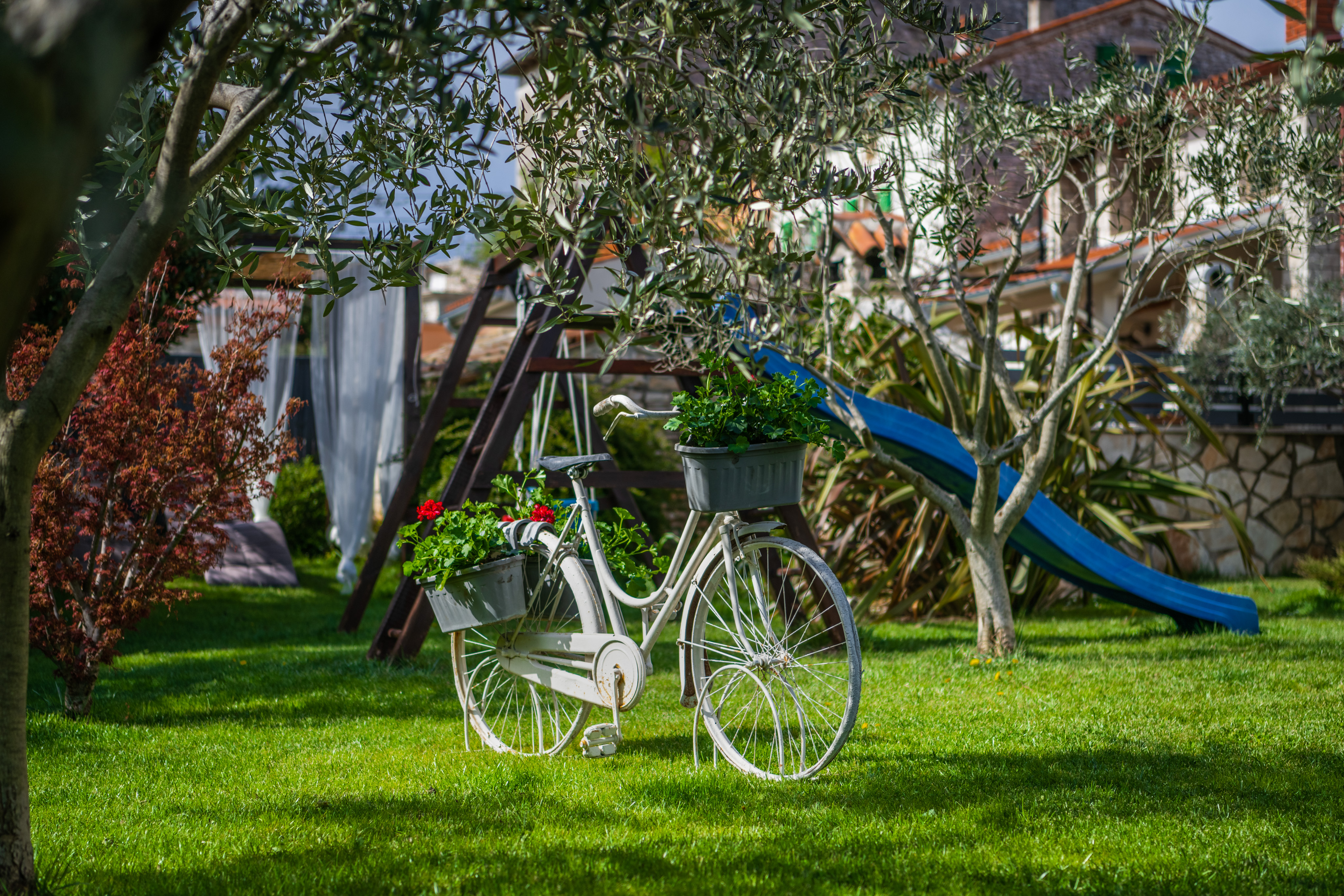 Rustical and charming villa in Krnica with pool, outdoor kitchen