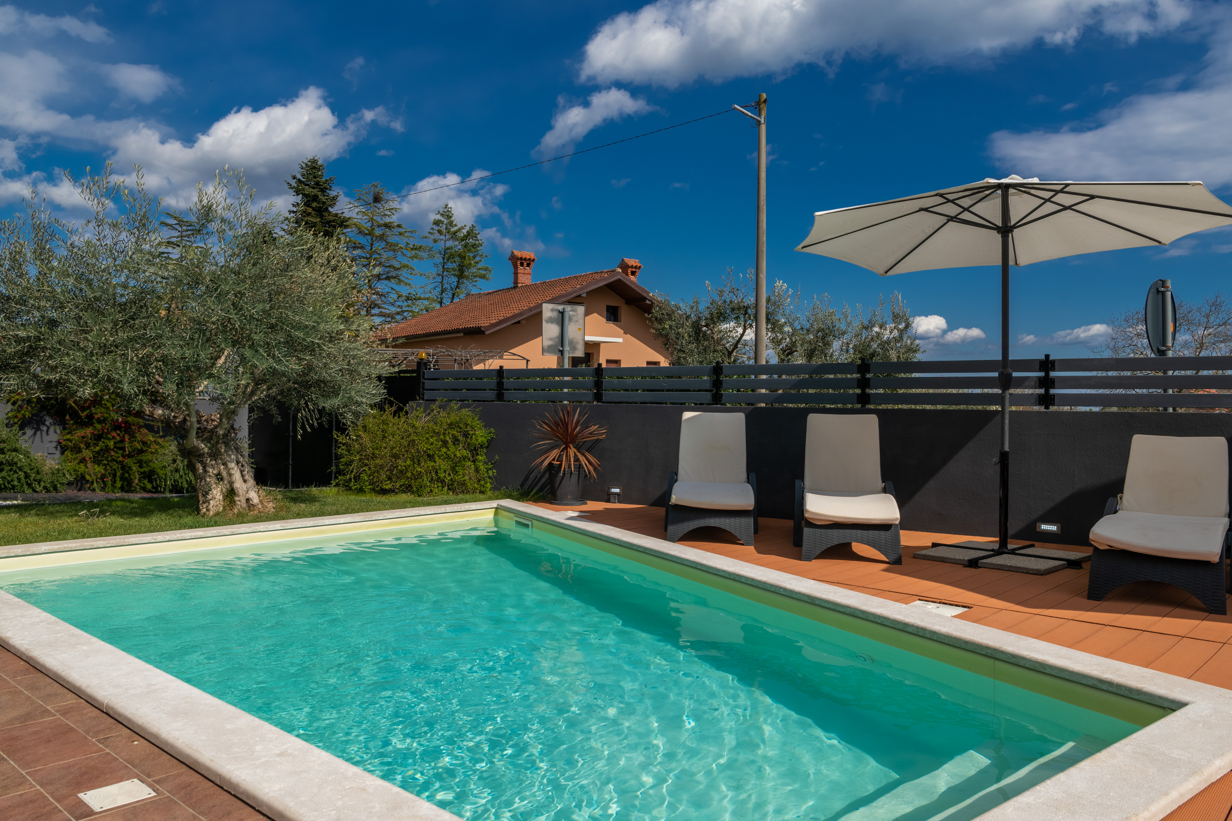 Rustical and charming villa in Krnica with pool, outdoor kitchen