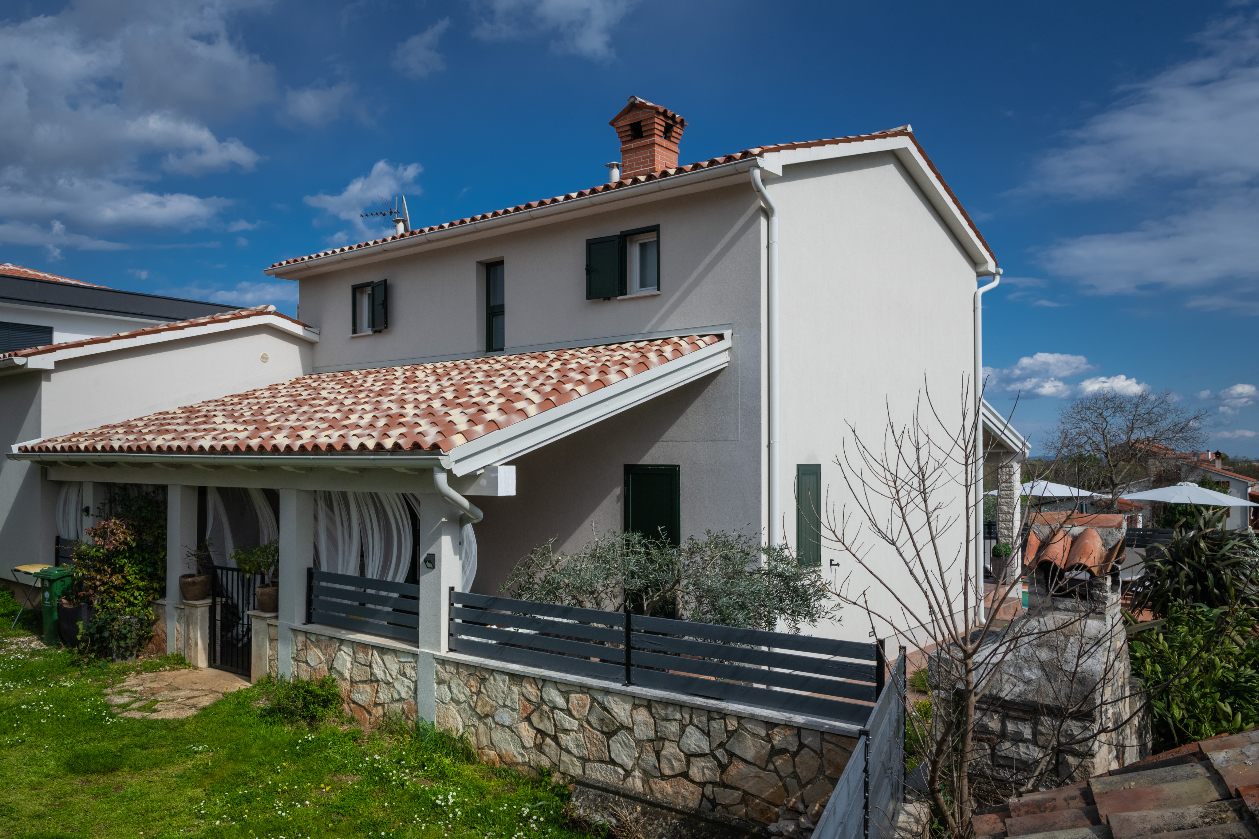 Rustical and charming villa in Krnica with pool, outdoor kitchen