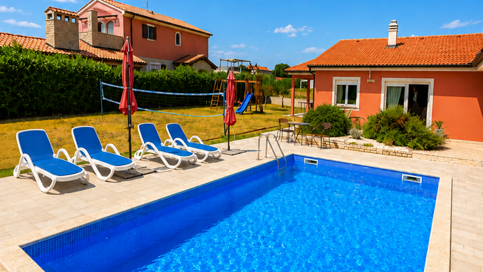Villa with pool, playground and sun terrace on a quiet location, 1