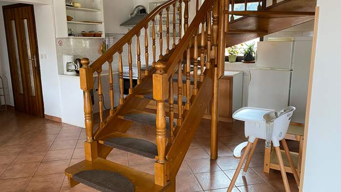 Spacious two storey apartment in Premantura, sea view balcony, 6