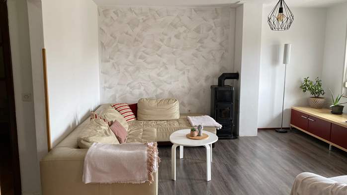 Spacious two storey apartment in Premantura, sea view balcony, 2