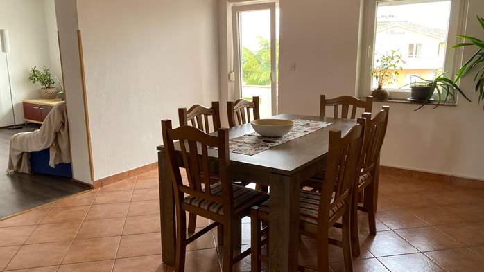Spacious two storey apartment in Premantura, sea view balcony, 4