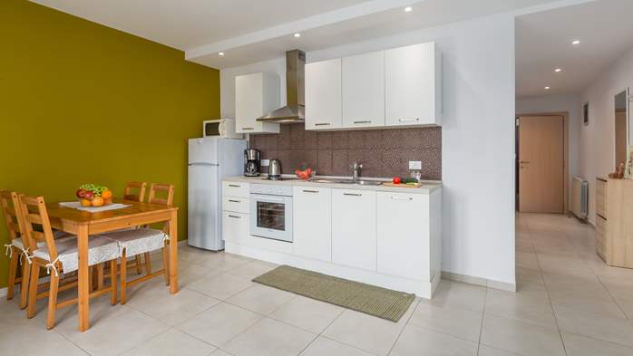 Air conditioned apartment with sea view, WiFi, SAT-TV, 1