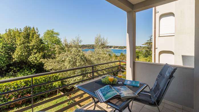 Air conditioned apartment with sea view, WiFi, SAT-TV, 6