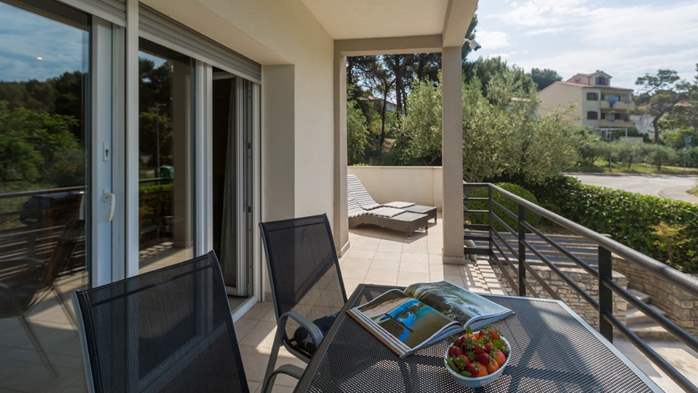 Apartment with 2 bedrooms, balcony, air condition, SAT-TV, WiFi, 14