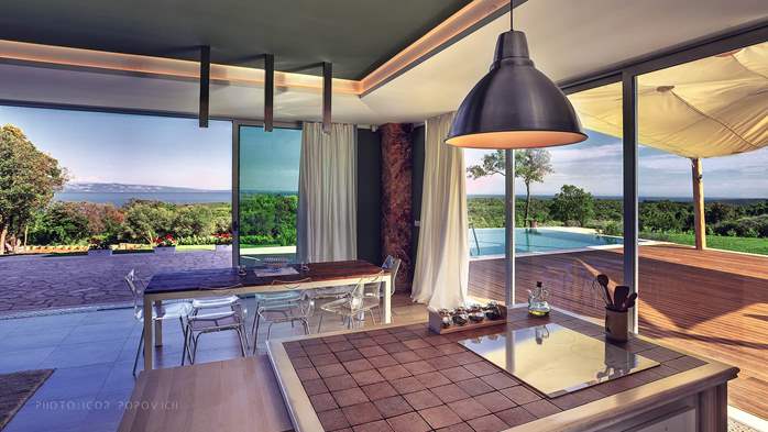 Villa mit Infinity-Pool, Glassauna, Terrasse und Meerblick, 30
