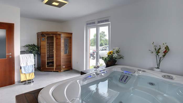Villa with private pool, sauna with infrared light and jacuzzi, 18