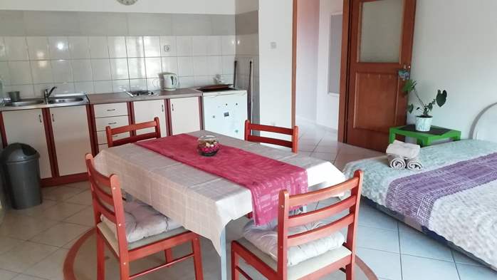 Air-conditioned apartment with one bedroom for 4 persons, parking, 1
