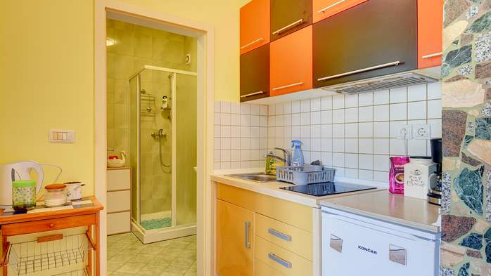 Studio-Apartment für zwei Personen mit Terrasse, WiFi, 5