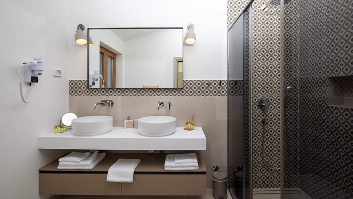 Stone villa with swimming pool and olive grove in the quit area, 40