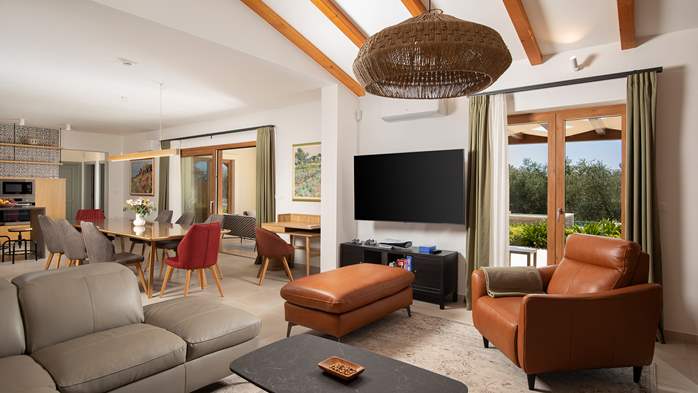 Stone villa with swimming pool and olive grove in the quit area, 28