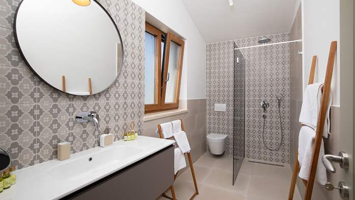 Stone villa with swimming pool and olive grove in the quit area, 57