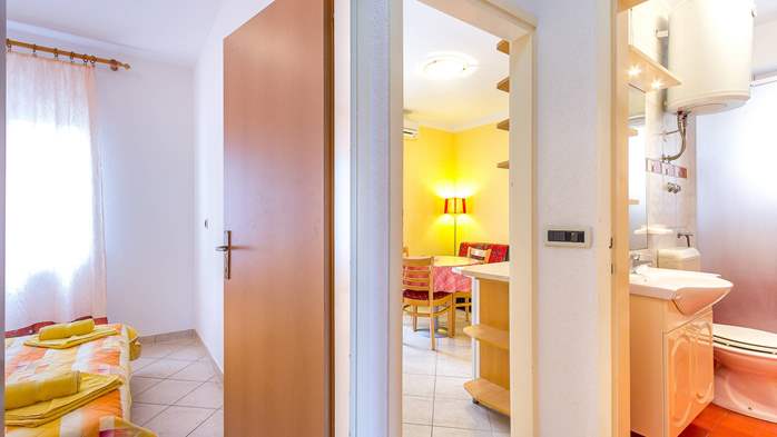 Apartment im Erdgeschoss mit eigener Terrasse für 3 Personen,WLAN, 6