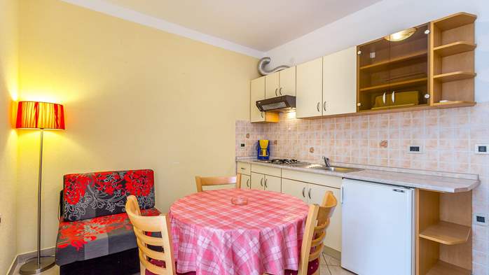 Ground floor apartment with private terrace for 3 persons, WiFi, 2