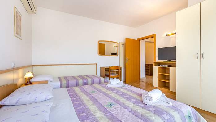 Große Wohnung für 6 Personen mit zwei Schlafzimmer, Terrasse,WLAN, 11