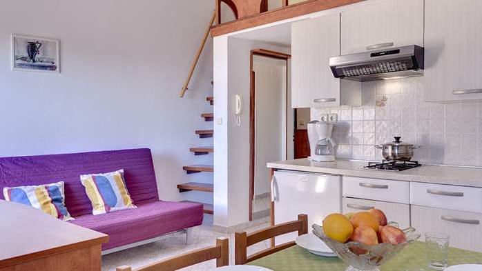 Charmante Wohnung mit einem Bett auf der Galerie und Meerblick, 6