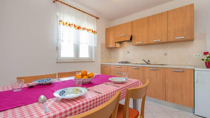 Apartment with one bedroom for 4 persons, WiFi, air conditioning, 1