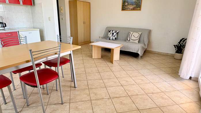 Jednostavno uređen apartman za 4 osobe s privatnim balkonom, WiFi, 3